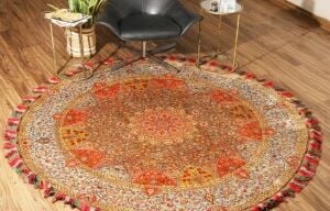 How can you shape round carpets in your home?