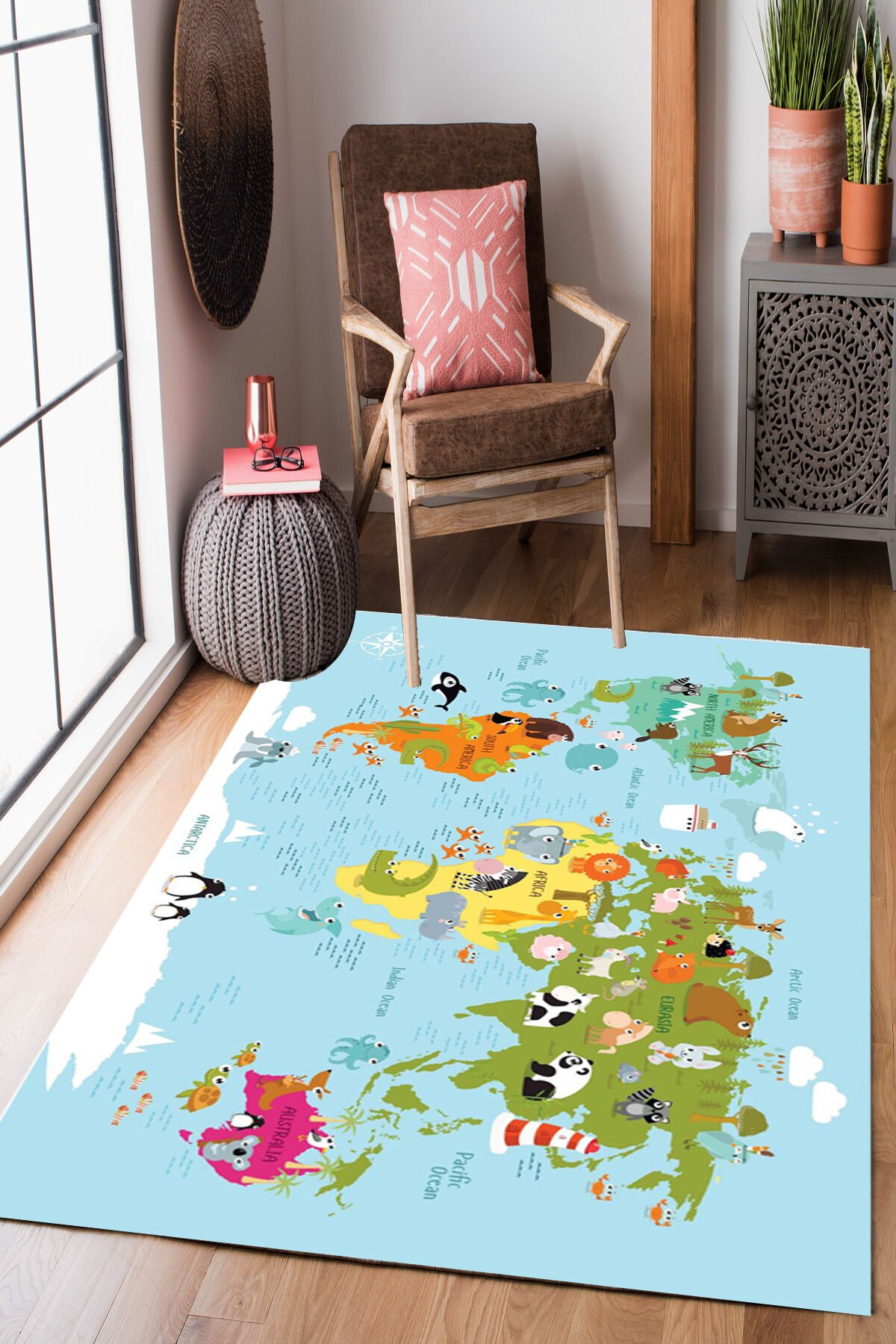 Homier Punto Quality Washable Non-Slip Base Carpet Children's Room H-CK-10195A