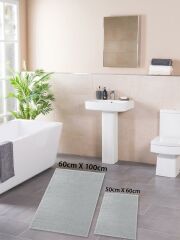 HOMIER طقم بساط حمام اقتصادي قابل للغسل ومضاد للانزلاق مزدوج H-ROSS