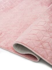 HOMIER Economical Washable Non-Slip Base Bathroom Mat Set Double H-ROSS Pink - 60 x 100