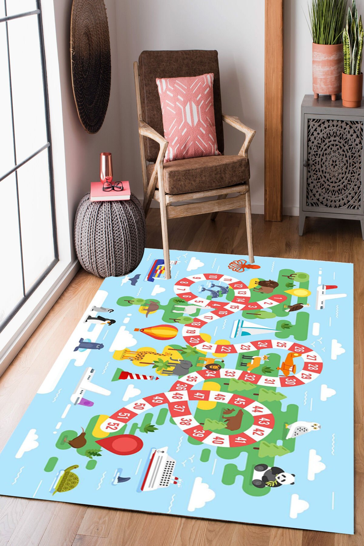 Homier Punto Quality Washable Non-Slip Base Carpet Children's Room H-CK-10196A