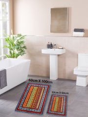 HOMİER Ekonomik Yıkanabilir Kaymaz Taban Banyo Paspas Seti İkili H-OT-4076A