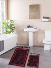 HOMİER Ekonomik Yıkanabilir Kaymaz Taban Banyo Paspas Seti İkili H-OT-4149A