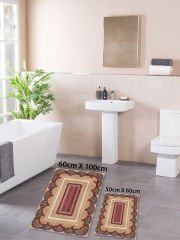 HOMİER Ekonomik Yıkanabilir Kaymaz Taban Banyo Paspas Seti İkili H-OT-4154A
