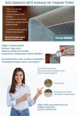 HOMİER Ekonomik Yıkanabilir Kaymaz Taban Banyo Paspas Seti İkili H-OT-4239A