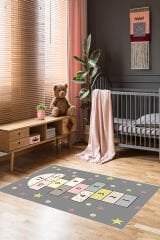 Homier Perlasoft Kalitesi Yıkanabilir Kaymaz Taban Halı Çocuk Odası H-CK-10154A