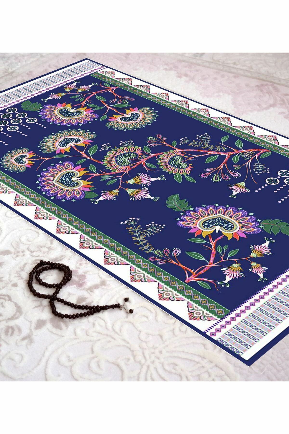 Homier Bambu Yıkanabilir Toz Tutmayan Seccade Overlok Dikişli H-sc-11014a
