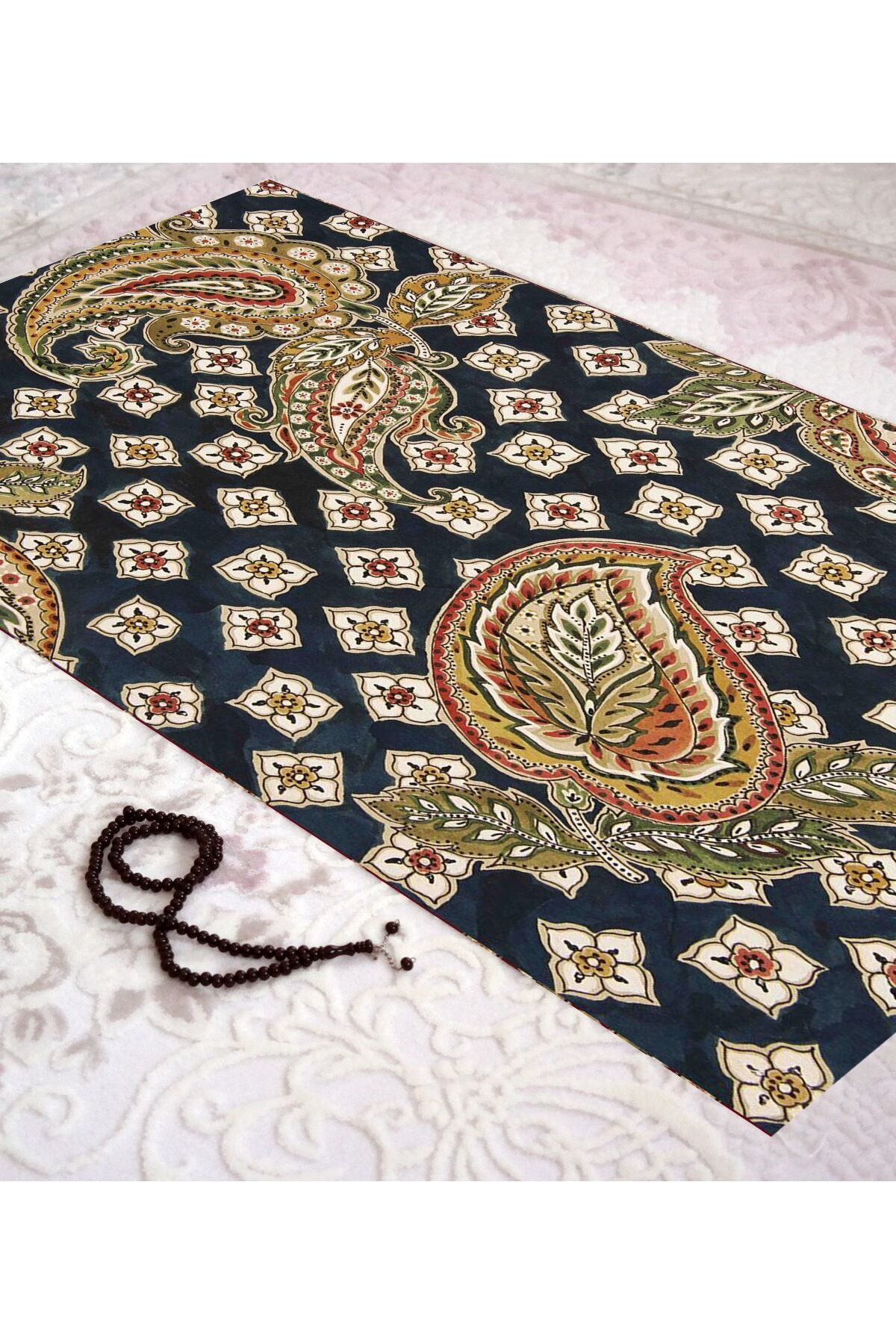 Homier Bambu Yıkanabilir Toz Tutmayan Seccade Overlok Dikişli H-sc-11012a