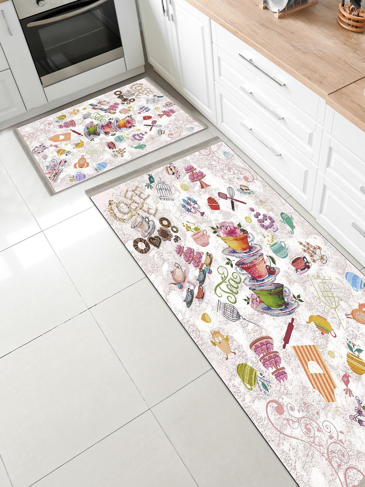 ENBE Economical Washable Non-Slip Base Kitchen Carpet E-MK-9051A