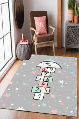 Homier Perlasoft Kalitesi Yıkanabilir Kaymaz Taban Halı Çocuk Odası H-CK-10157A