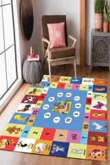 Homier Punto Kalitesi Yıkanabilir Kaymaz Taban Halı Çocuk Odası H-CK-10208A