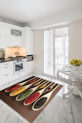 Homier Verona Quality Leather Base Washable Non-Slip Kitchen Carpet and Floor Mat H-MK-9007A