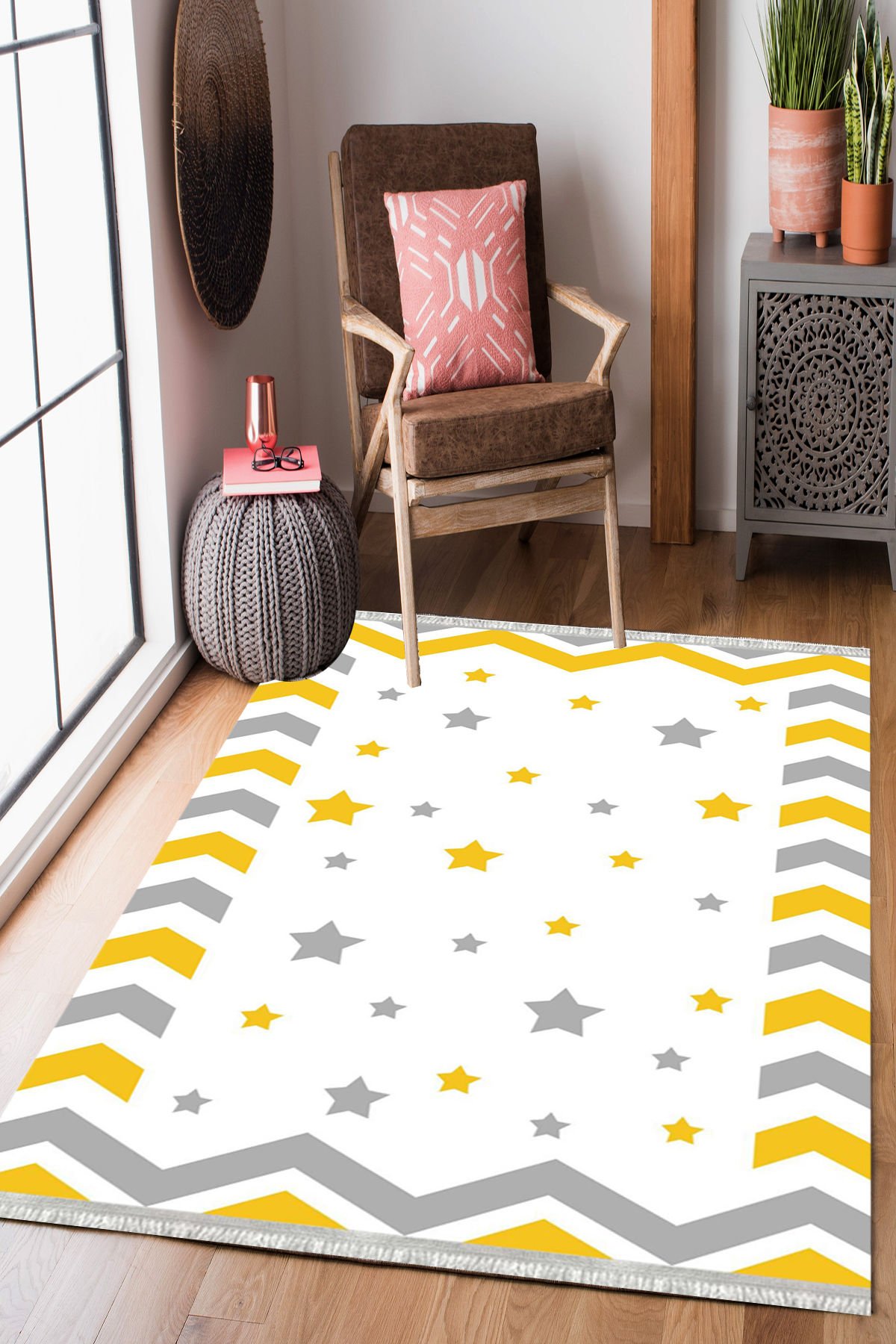 Homier Punto Kalitesi Yıkanabilir Kaymaz Taban Halı Çocuk Odası H-CK-10209A
