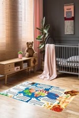 Homier Punto Kalitesi Yıkanabilir Kaymaz Taban Halı Çocuk Odası H-CK-10007A