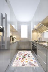Homier Verona Quality Leather Backing Washable Non-Slip Kitchen Carpet and Floor Mat H-MK-9051A Multi Color - 160 x 400