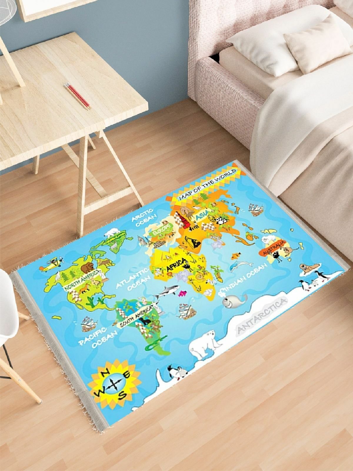 ENBE Economical Washable Non-Slip Base Carpet Children's Room E-CK-10076A