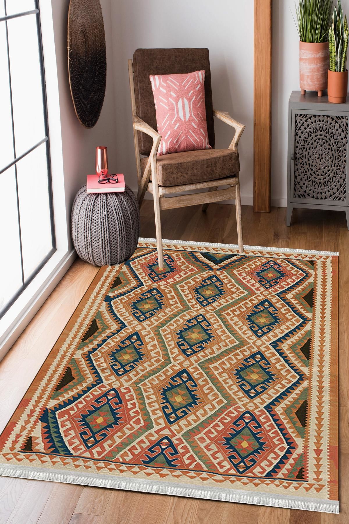 Homier Westa Kalitesi Yıkanabilir Kaymaz Taban Kilim Ve Yolluk H-OT-4222