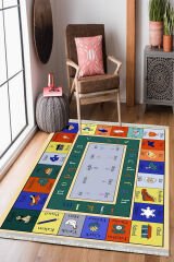 Homier Punto Quality Washable Non-Slip Base Carpet Children's Room H-CK-10106A Multi Color - 100 x 400