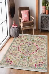 Homier Cotton Quality Washable Non-Slip Floor Rug and Floor Mat H-OT-4024A Blue - 100 x 150