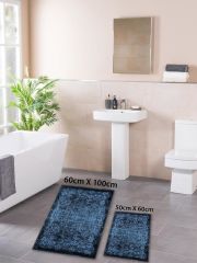 HOMİER Ekonomik Yıkanabilir Kaymaz Taban Banyo Paspas Seti İkili H-OT-4020A