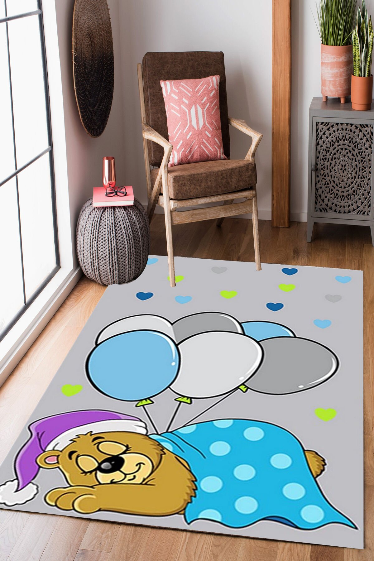 Homier Perlasoft Quality Washable Non-Slip Base Carpet Children's Room H-CK-10083A