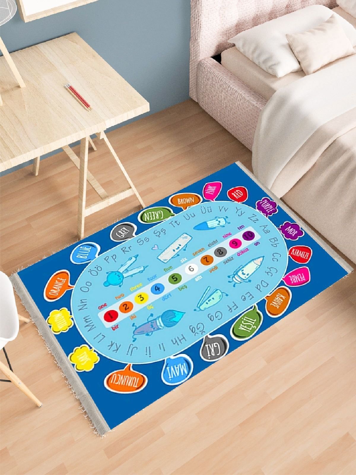 ENBE Economical Washable Non-Slip Base Carpet Children's Room E-CK-10102C
