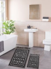 HOMİER Ekonomik Yıkanabilir Kaymaz Taban Banyo Paspas Seti İkili H-OT-4123A