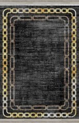 Homier Punto Quality Washable Non-Slip Base Carpet and Runner H-KS-3090A Black - 140 x 200