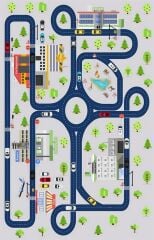 Homier Punto Kalitesi Yıkanabilir Kaymaz Taban Halı Çocuk Odası H-CK-10135A