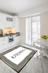 Homier Verona Quality Leather Backing Washable Non-Slip Kitchen Carpet and Floor Mat H-MK-9025A