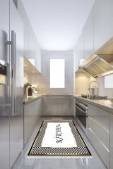 Homier Verona Quality Leather Backing Washable Non-Slip Kitchen Carpet and Floor Mat H-MK-9025A