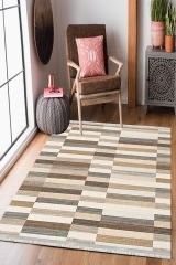 Homier Cotton Quality Washable Non-Slip Floor Rug and Floor Mat H-PW-8024A Multi Color - 120 x 160
