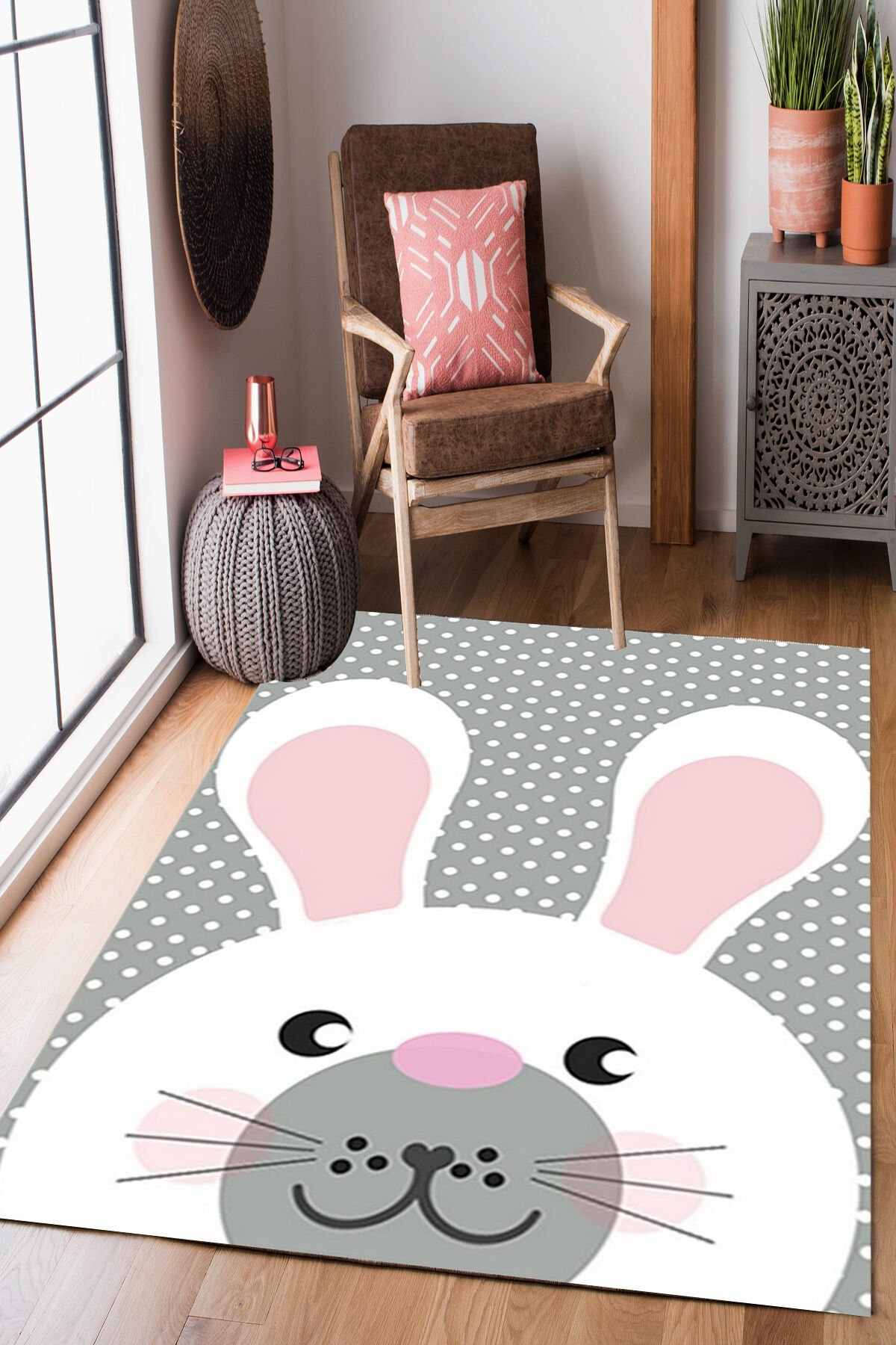 Homier Perlasoft Kalitesi Yıkanabilir Kaymaz Taban Halı Çocuk Odası H-CK-10095A