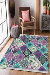 Homier Cotton Quality Washable Non-Slip Floor Rug and Floor Mat H-PW-8041A
