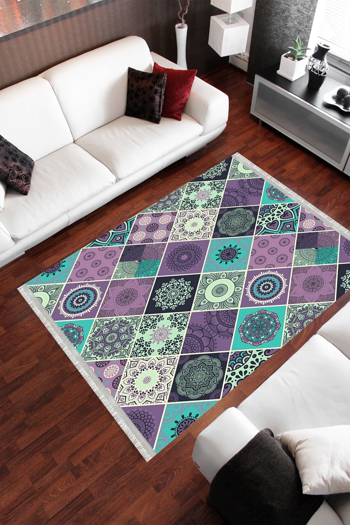Homier Cotton Quality Washable Non-Slip Floor Rug and Floor Mat H-PW-8041A