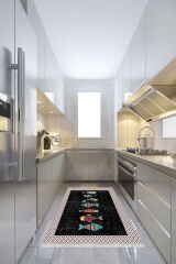 Homier Verona Quality Leather Base Washable Non-Slip Kitchen Carpet and Floor Mat H-MK-9031A
