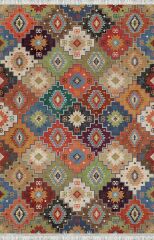 Homier Westa Kalitesi Yıkanabilir Kaymaz Taban Kilim Ve Yolluk H-OT-4260 140 x 230 - Çok Renkli