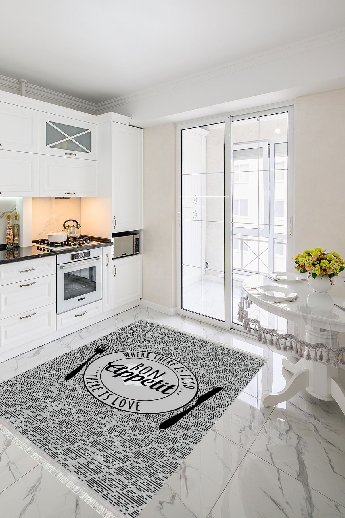 Homier Punto Quality Washable Non-Slip Base Kitchen Carpet and Floor Mat H-MK-9042A